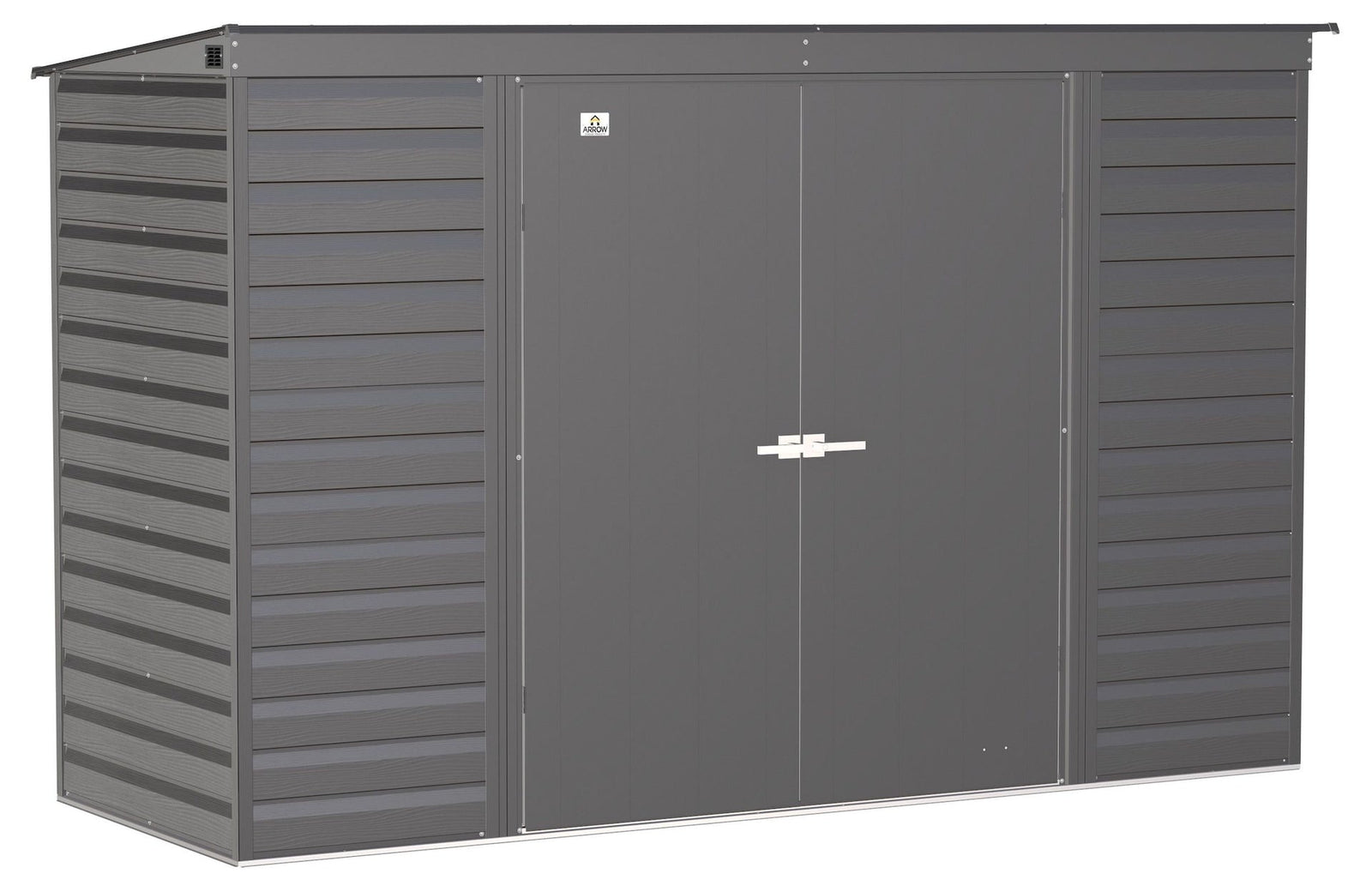 Select Galvanized Steel Storage Shed, Charcoal, 10-ft x 4-ft L6X7 - product image 1