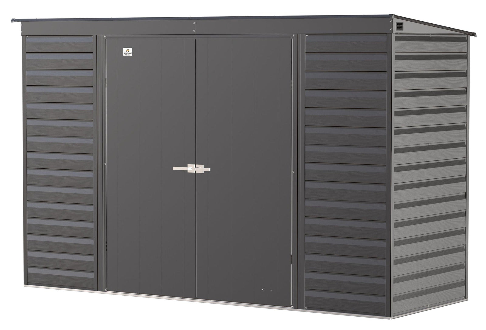 Select Galvanized Steel Storage Shed, Charcoal, 10-ft x 4-ft L6X7 - product image 4