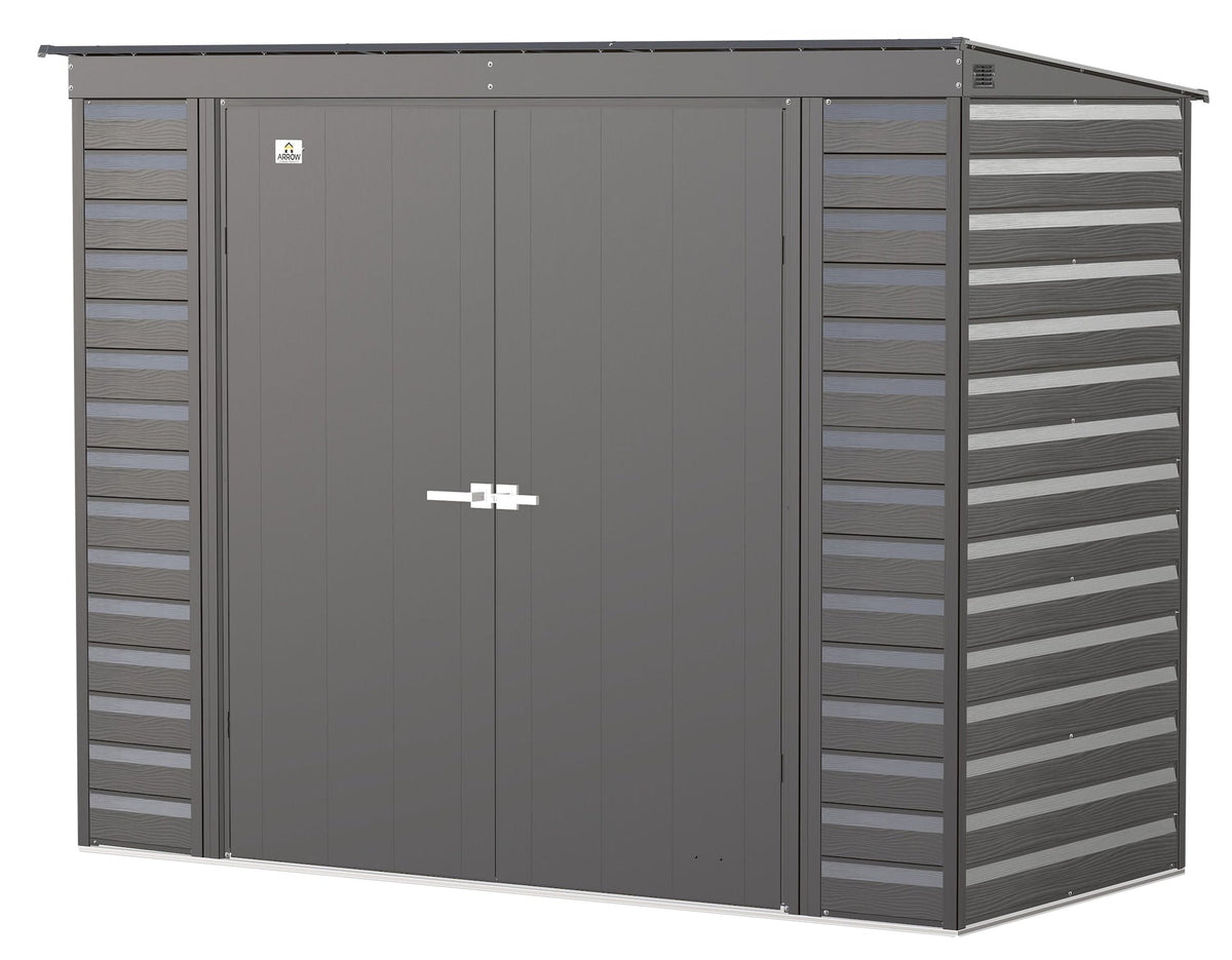 Select Galvanized Steel Storage Shed, Charcoal, 8-ft x 4-ft D7Z9 - product image 4