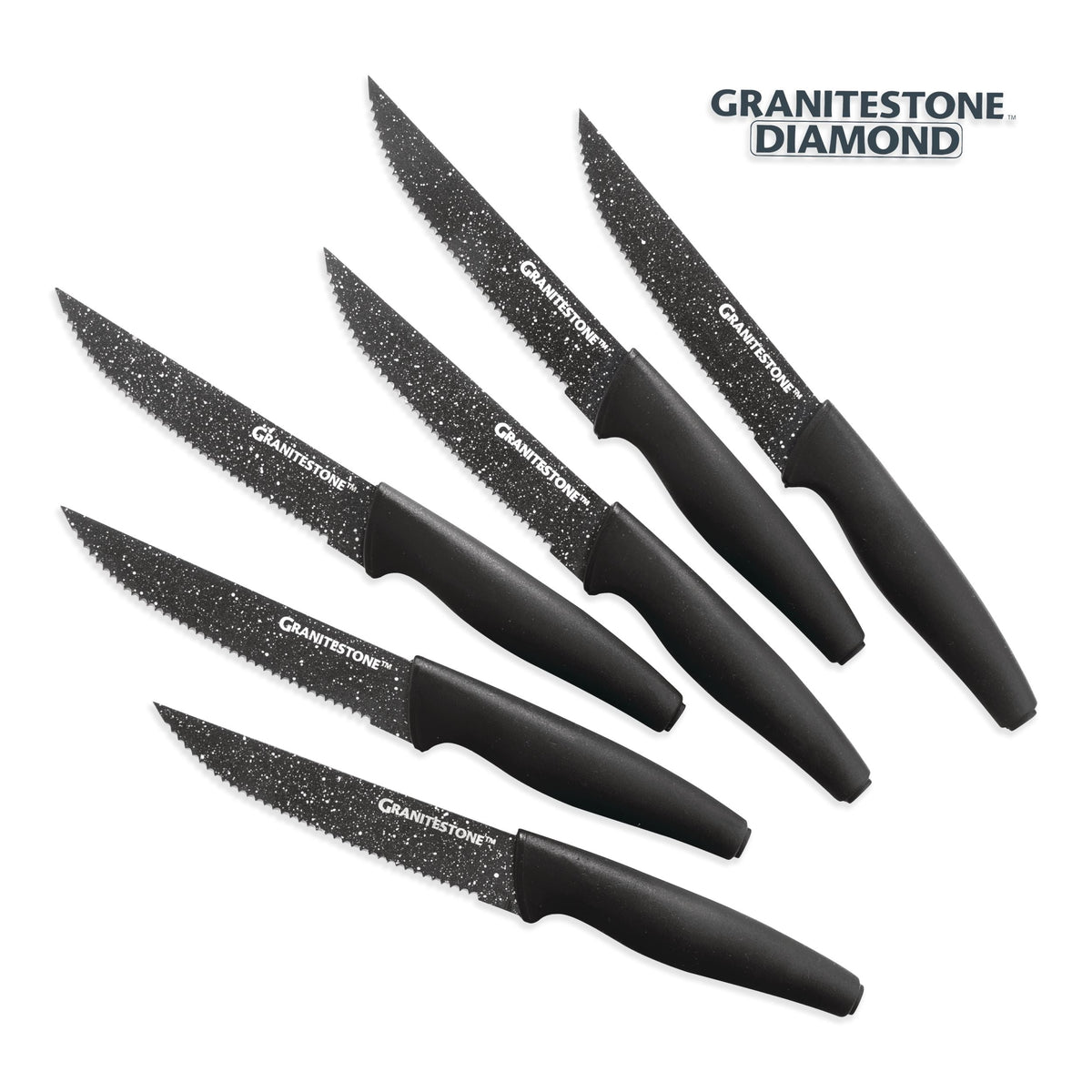 Granitestone’s Steak Knife Set, Stainless Steel, 6-pc O3R7 - product image 1