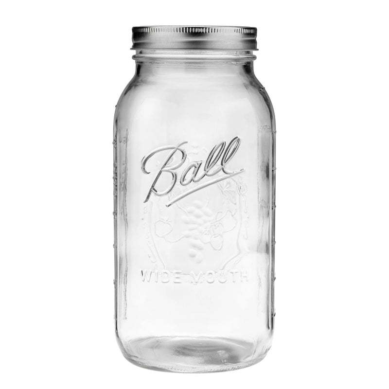 Ball Wide Mouth Half Gallon Glass Mason Jar, 64-oz/1.89-L, 6-pk K1K7