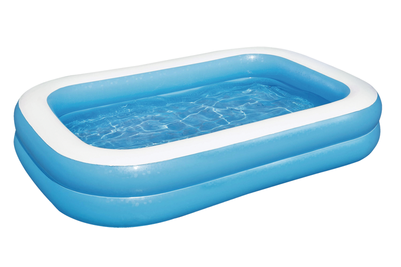 Rectangular Inflatable Family Wading Pool, 8.5-ft x 5.8-ft x 20-in M6W8