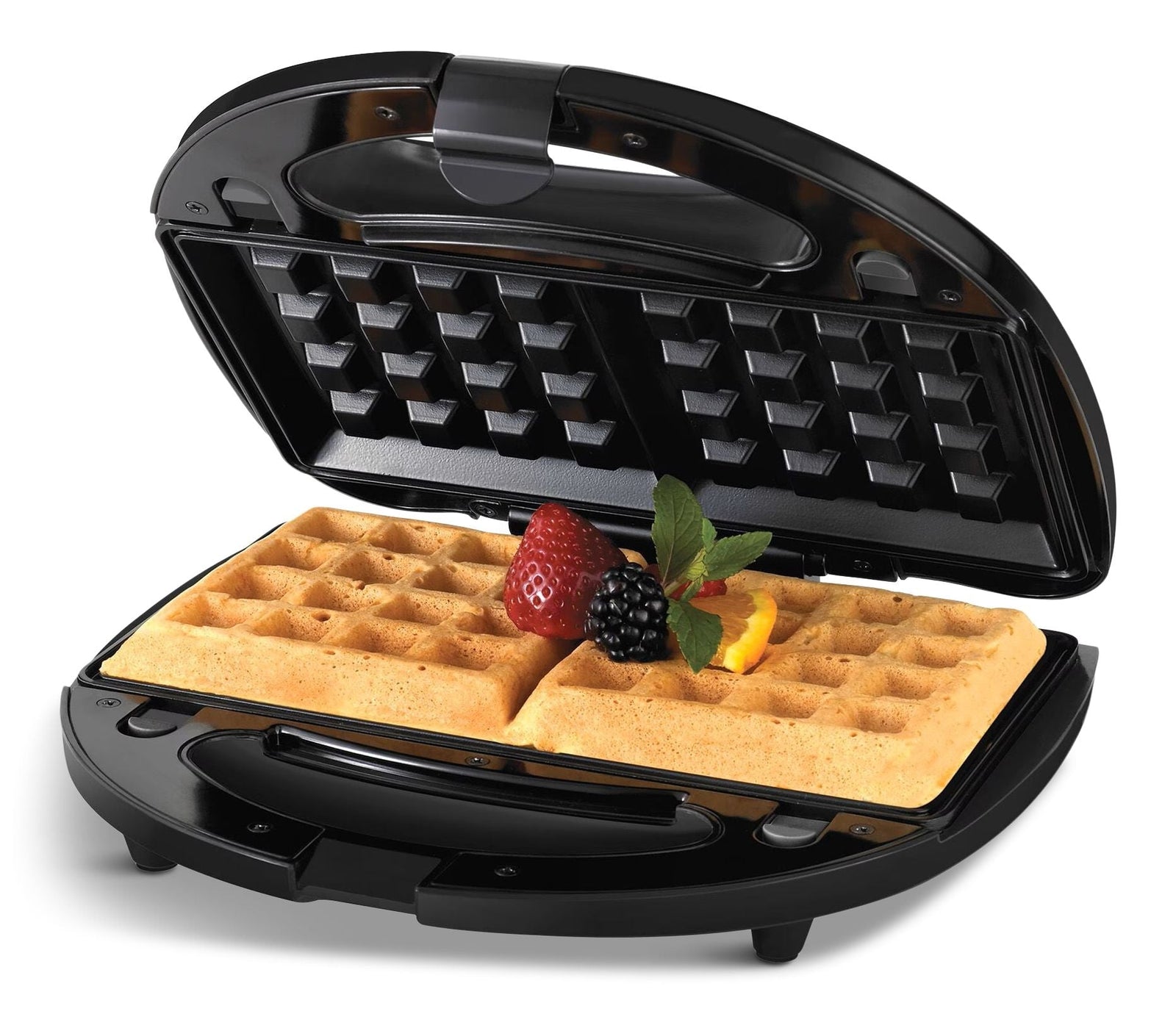 4-in-1 Round Compact Waffle Maker with Interchangeable Plates & Indicator Lights N2O2 - product image 2
