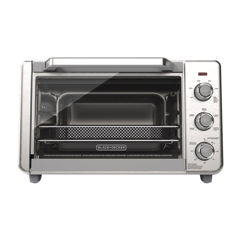 Crisp 'N bake 6-Slice Air Fryer Toaster Oven, Stainless Steel, 5 Cooking Functions R3T2