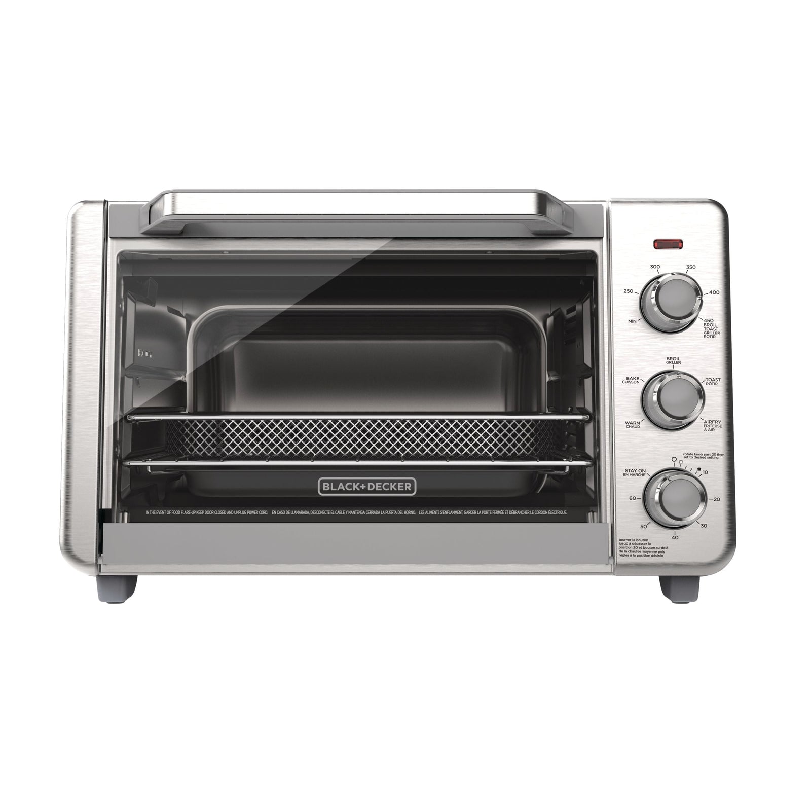 Crisp 'N bake 6-Slice Air Fryer Toaster Oven, Stainless Steel, 5 Cooking Functions I8E3 - product image 1