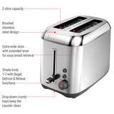 Kitchen Tools Extra Wide Slots Toaster with 7 Settings, Stainless Steel, 2-Slices Q6O3 - product image 3