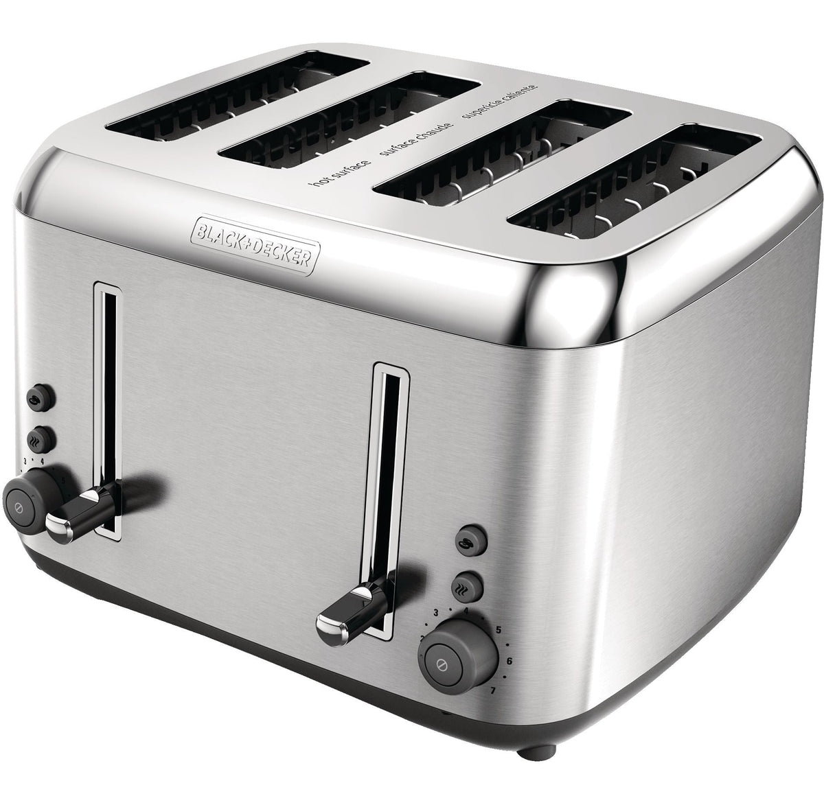 Toaster Kitchen Tools Extra Wide with 7 Settings, Stainless Steel, 4-Slices M6O4 - product image 1