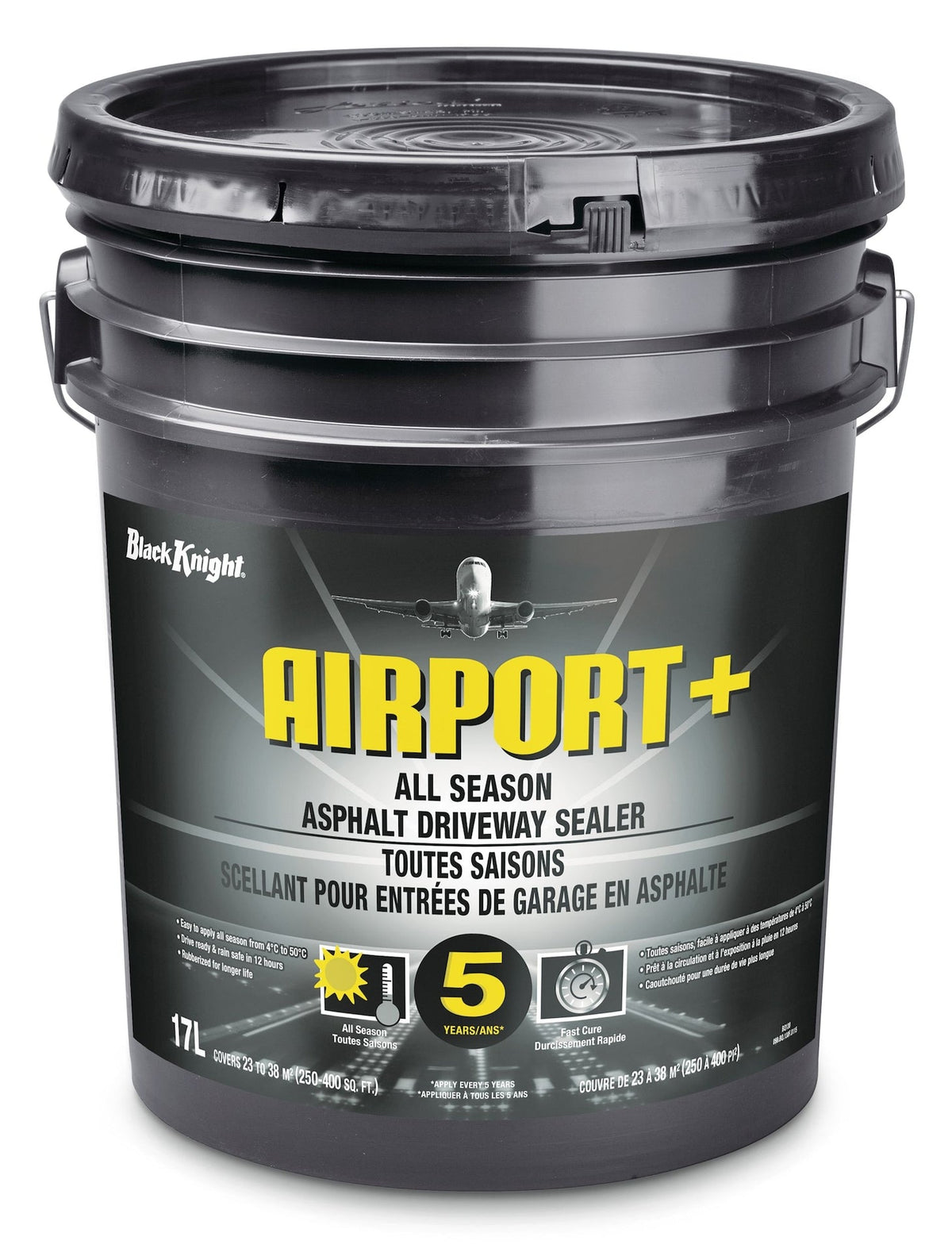 Black Knight Airport+ All-Season Driveway Asphalt Sealer, 250-400 sq. ft Coverage, 17-L P4L9 - product image 1