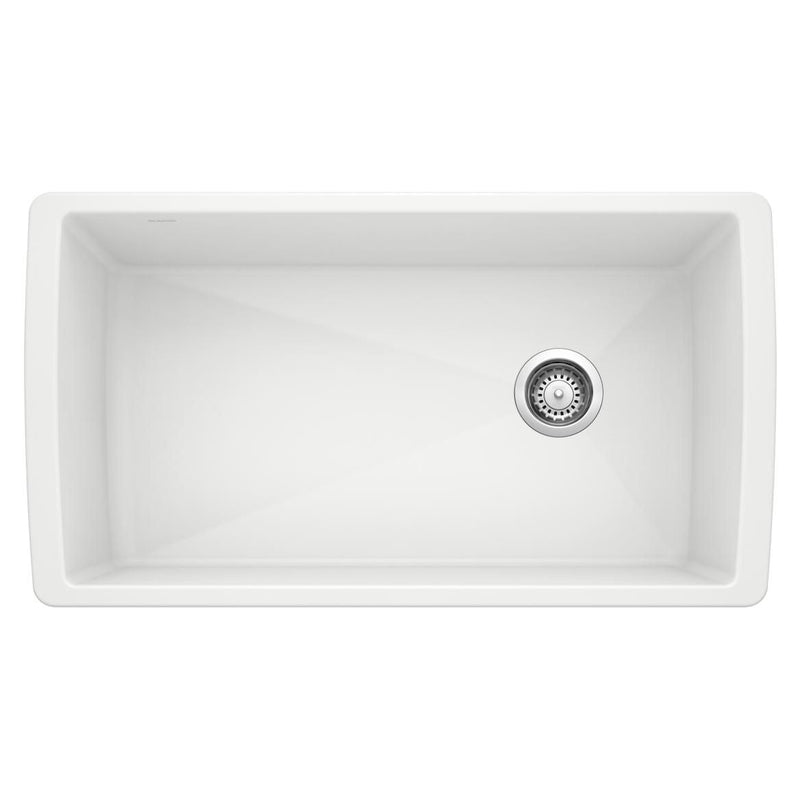 Diamond SILGRANIT 33-in Super Single Undermount Kitchen Sink, White P1A7