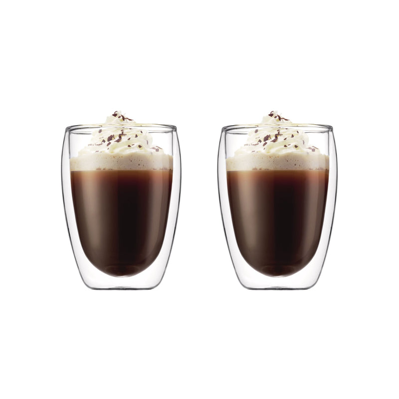 Double Wall Clear Glass Mugs, 11.8-oz, 2-pk K2C1
