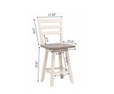 Alice Grey/White Swivel Counter/Bar Stool with Back Rest, 2-pc V9N4 - product image 2