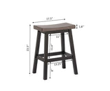 Arnold Oak/Dark Grey Counter/Bar Stool with Back Rest, 2-pc R7A6 - product image 3