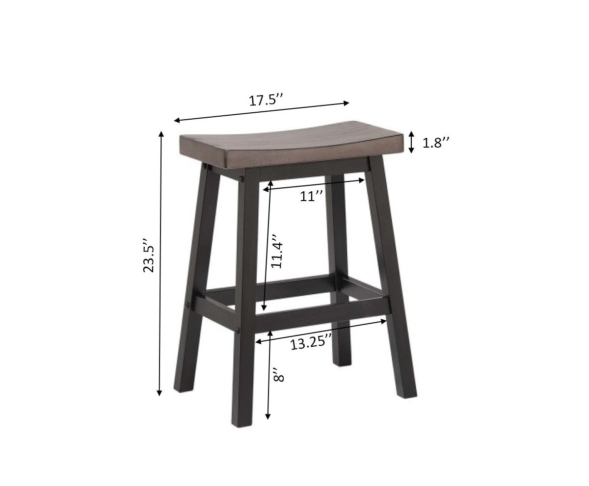 Arnold Oak/Dark Grey Counter/Bar Stool with Back Rest, 2-pc R7A6 - product image 3