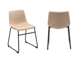 Rachel Vintage Beige Fabric Upholstered Dining Chair, 2-pc Q7H3 - product image 5