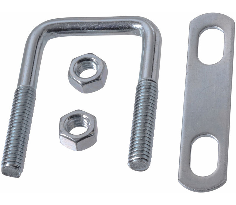 Square U Bolt, Carbon Steel, Zinc-Plated, 3 x 2-in S9K9