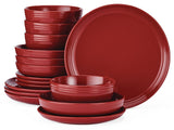 Edenhill Farmhouse Bistro Stoneware Dinnerware Set, Serves 4, 16-pc, Red I3T9 - product image 1