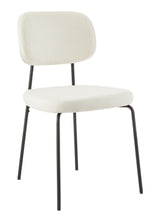 Evelyn Upholstered Fabric Dining Chair, Off-White/Light Grey K4X9 - product image 1