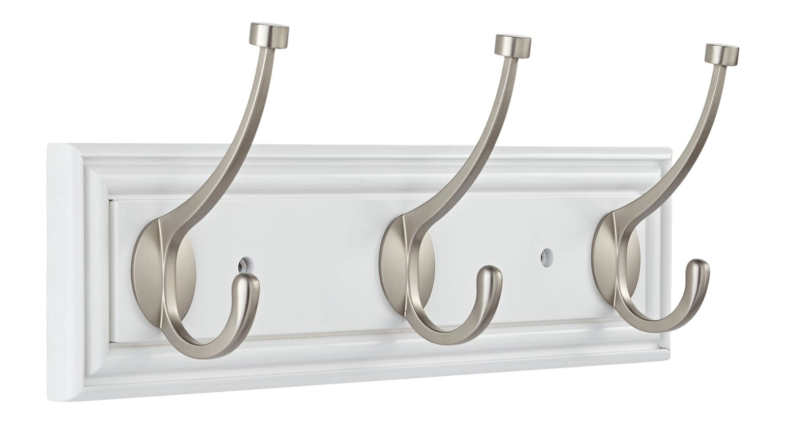 Galena Stainless Steel 3-Hook Rail, White, 16-in L2S0 - product image 1