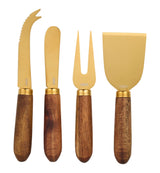 Gold & Wood Cheese Knives with Wooden Handle K6C5 - product image 1