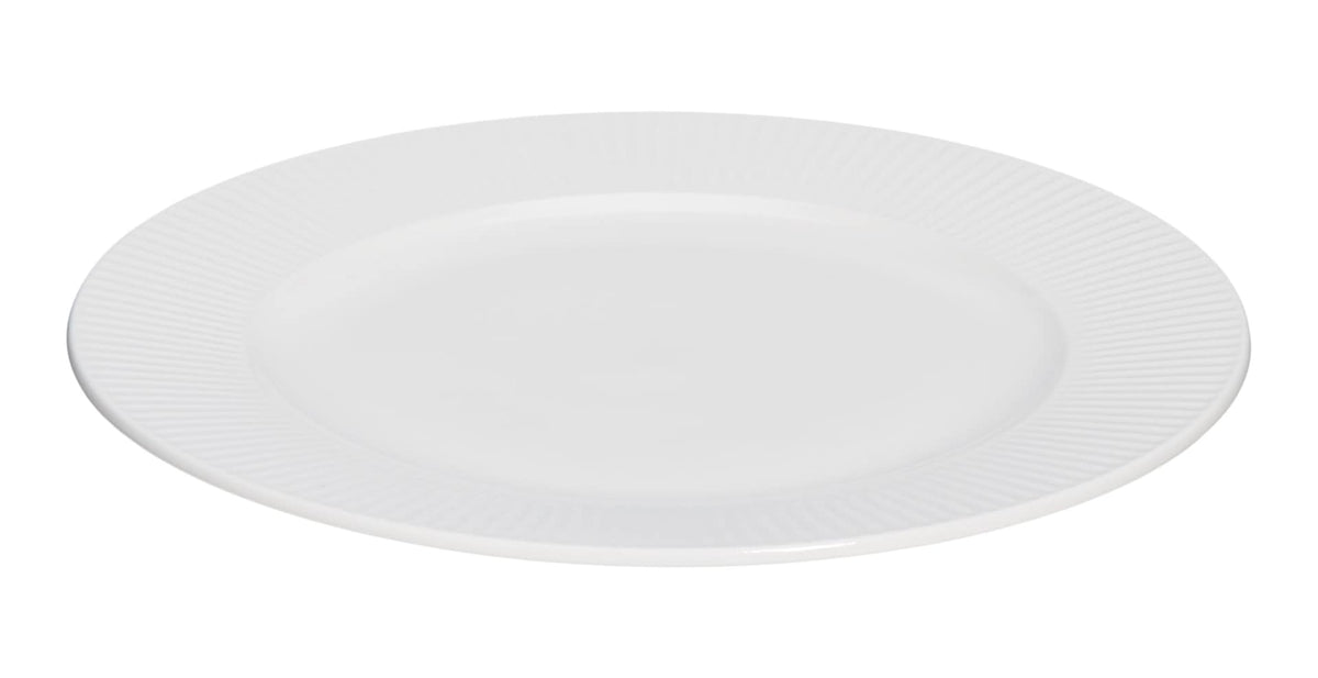 Highbury Ribbed New Bone Dinner Plate, 1-pc, White B6M7 - product image 1