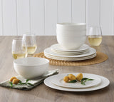 Highbury Ribbed New Bone Dinnerware Set, Serves 4, 12-pc, White T1B3 - product image 6