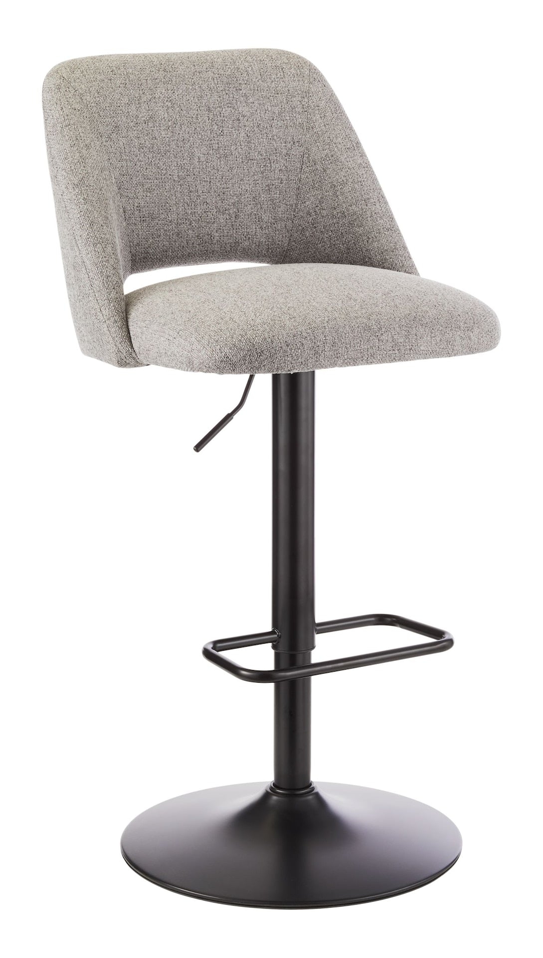 Inaya Adjustable Height Gas Lift Swivel Bar Stool, Grey B8Q0 - product image 1