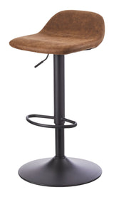 Luis Adjustable Height Gas Lift Swivel Bar Stool, Brown R6A9 - product image 1