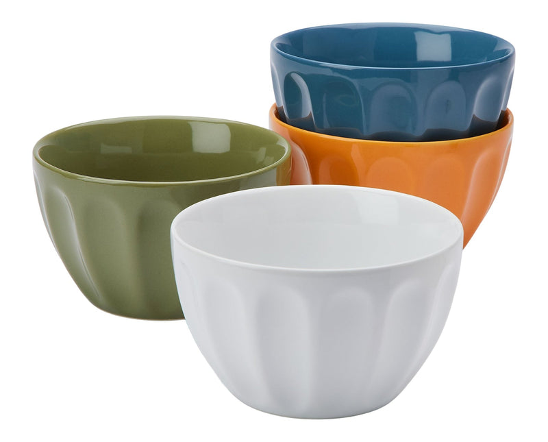 Lyndale Multi Pastel Stoneware Latte Bowl Set, Assorted Colours, 4-pk E6G7