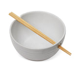 Noodle Bowl with Chopsticks Set, Serves 2, 4-pc, White Y0A8 - product image 5