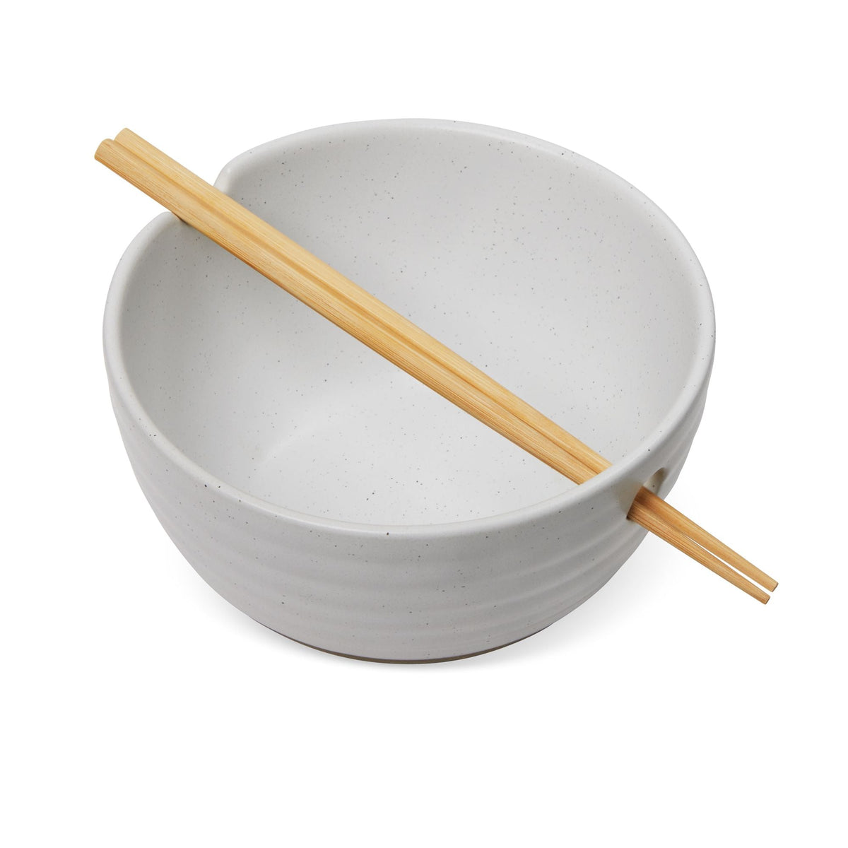 Noodle Bowl with Chopsticks Set, Serves 2, 4-pc, White Y0A8 - product image 5