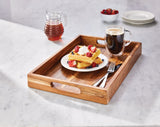 Rectangular Wood Serving Tray with Round Handles, 18-in K1S1 - product image 4
