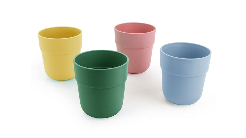 Reusable Plastic Tumbler Cups, BPA Free, Recyclable Material, Suitable for Kids, 4-pk P5E2