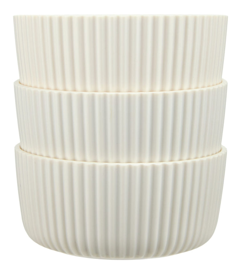 Small Ribbed Bowls for Outdoor Dining, 3-pk C4Z6