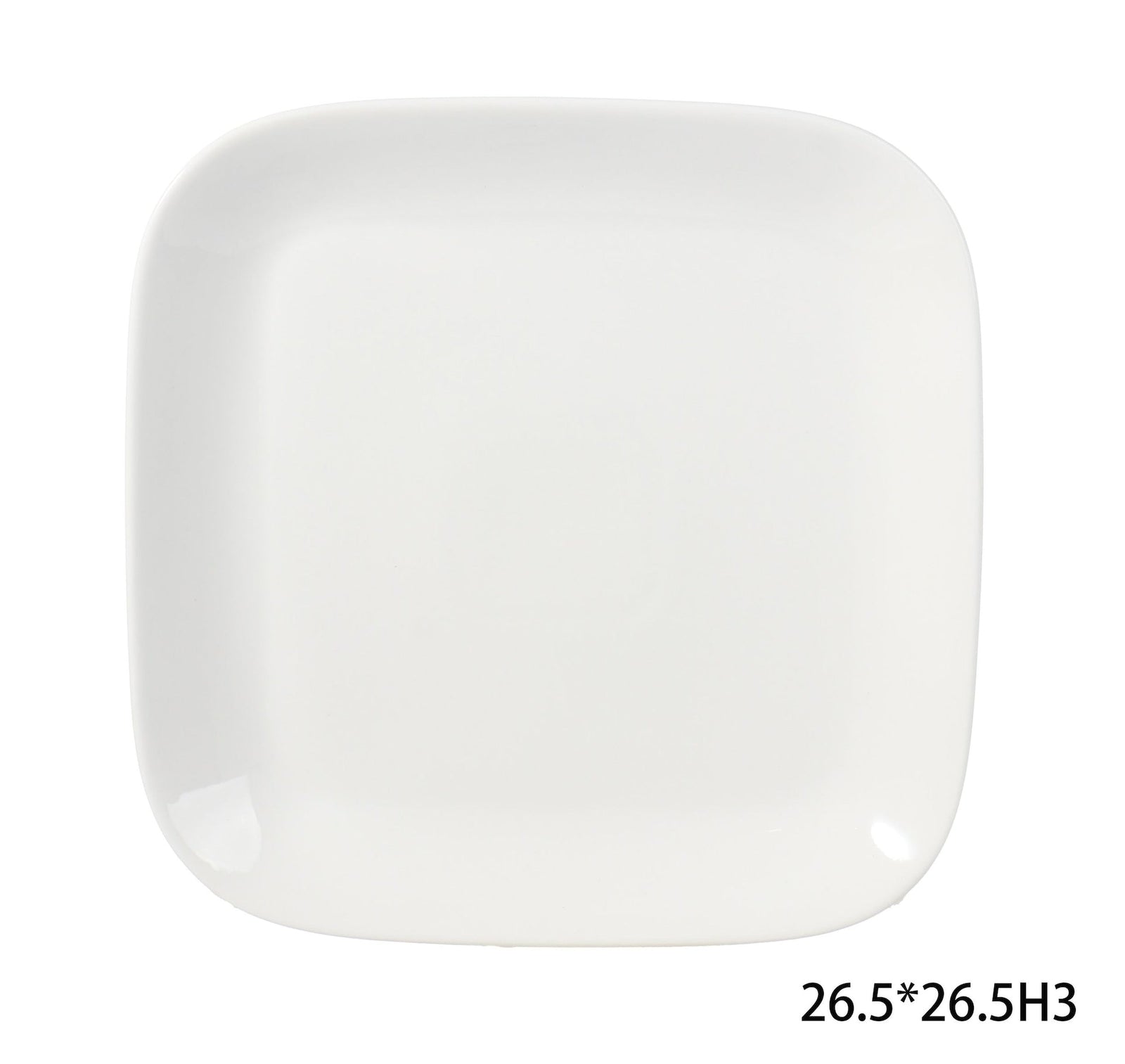 Square Stoneware Dinner Plate, 10-in, White I7F7 - product image 1