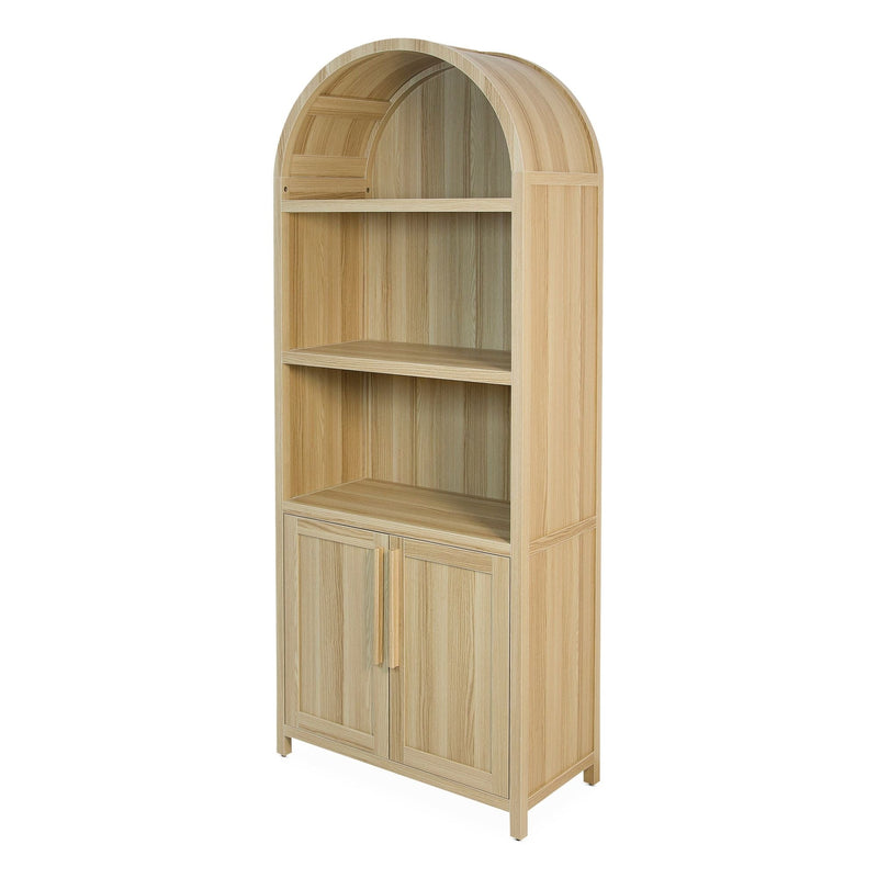 Stratford Arched Bookcase, Oak U7B4