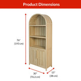 Stratford Arched Bookcase, Oak U7B4 - product image 3
