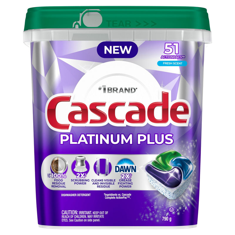 Platinum Plus ActionPacs Dishwasher Detergent Pods, Fresh, 51-pk T4Q6