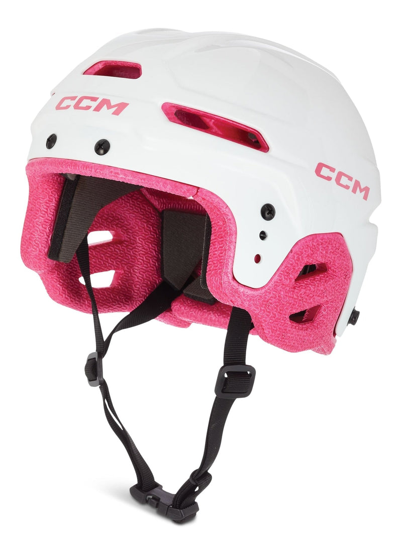 Multi-Sport Hockey Helmet, Youth, White/Pink K0L9
