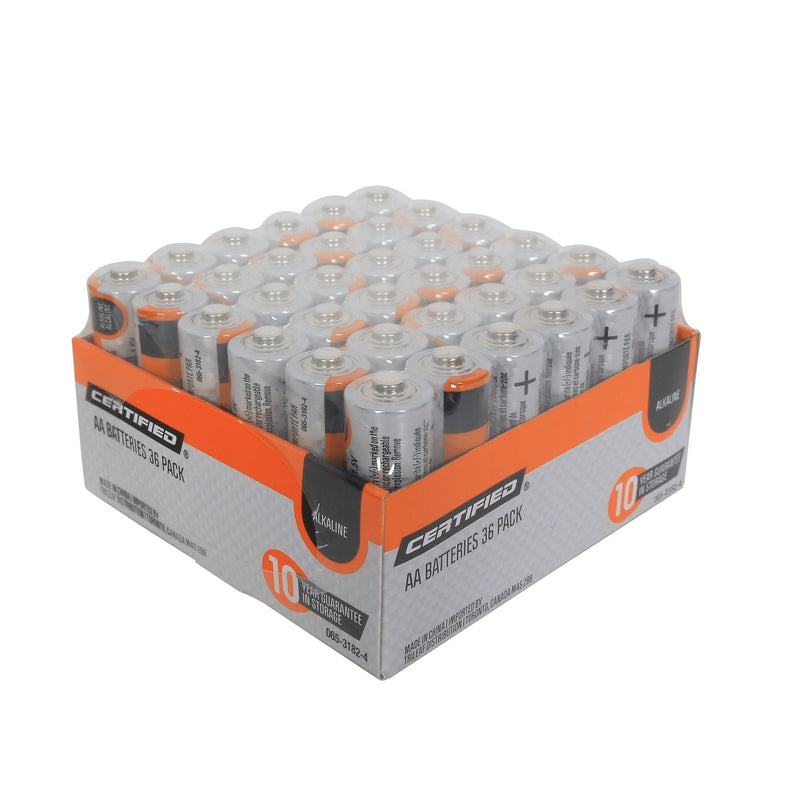 AA Alkaline Battery Set, All Purpose, Long Shelf Life, 36-pk I1W2