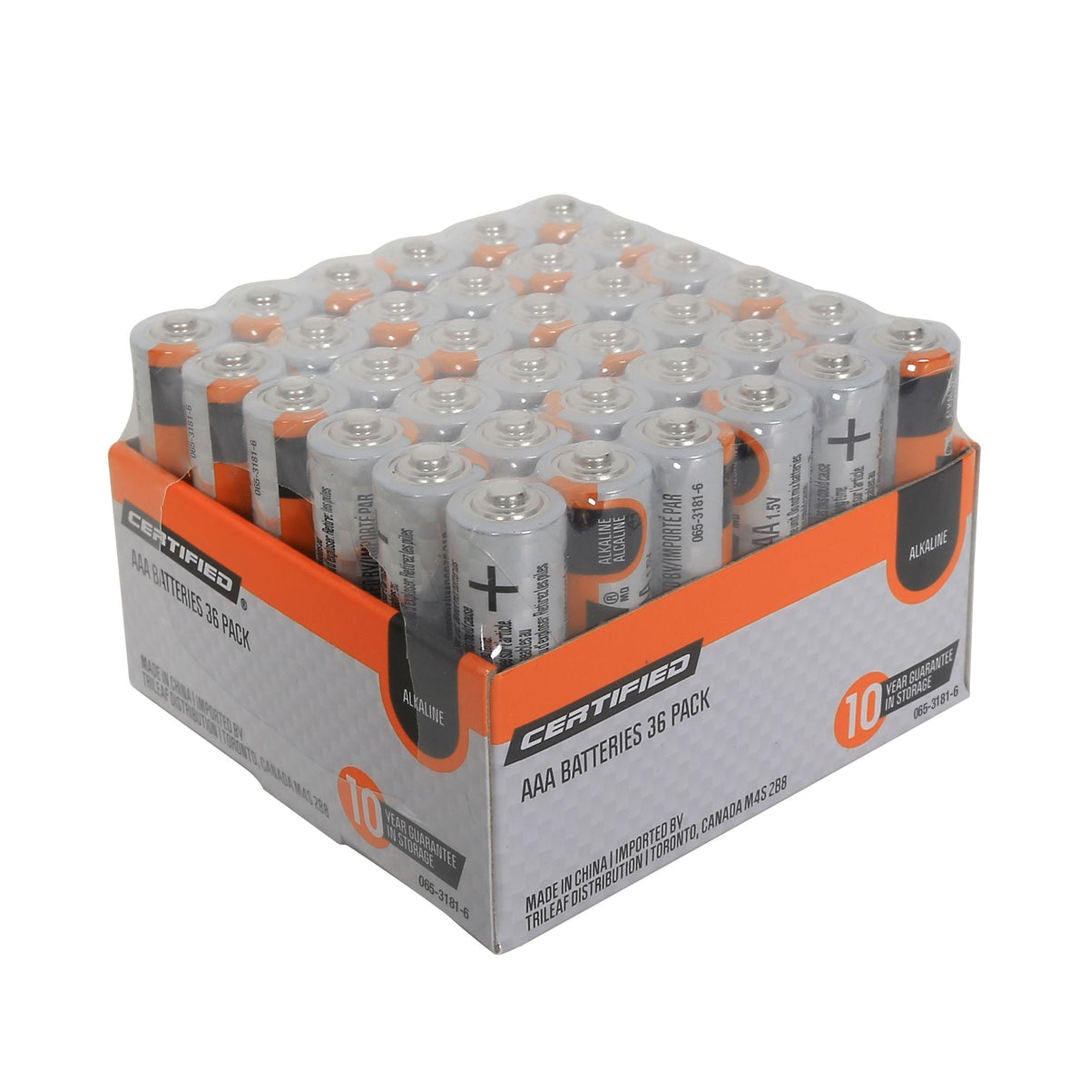 AAA Alkaline Battery Set, All Purpose, Long Shelf Life, 36-pk J5K5 - product image 1