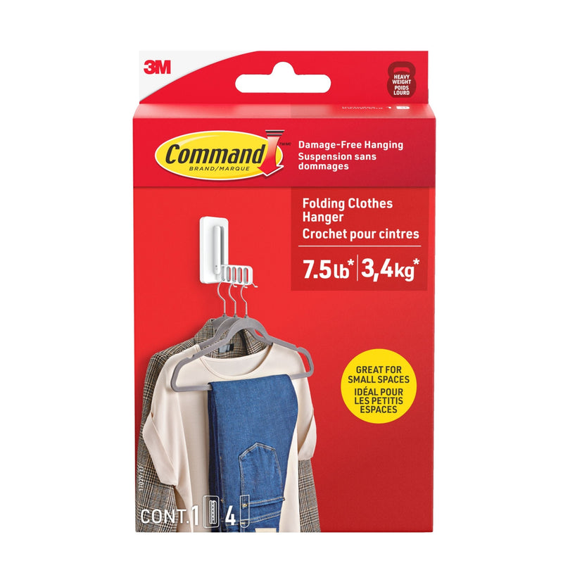 7.5-lb Large White Damage Free Folding Clothes Hanger C2H0
