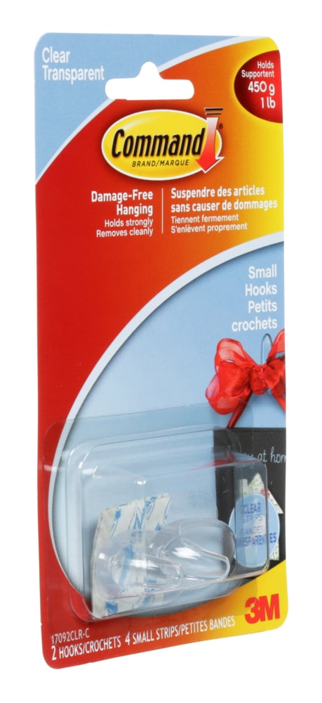 Clear Hook and Strips, Damage Free Hanging, 1-lb Capacity L5I5 - product image 1