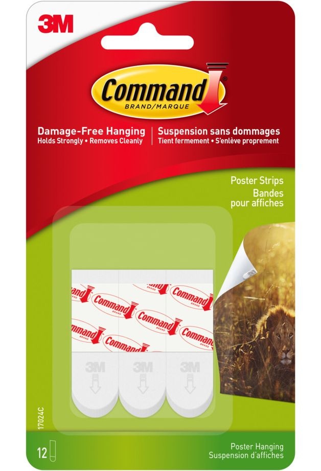 Removable Hook with Adhesive Strips, Damage Free Hanging, Reusable, Re-Position M8V0