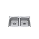 31x20x8-in Brushed Satin Stainless Steel Drop-in Sink Q4S9 - product image 1
