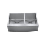 Type 304 Stainless Steel Front Double Bowl Sink Z4T8 - product image 1