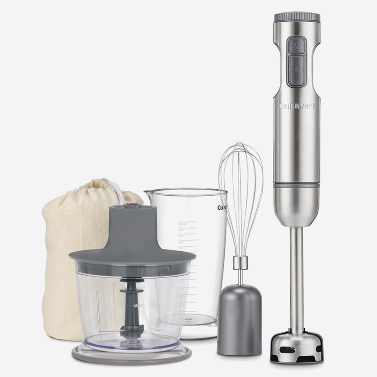 SmartStick 2-Speed Corded Hand Blender with Chopper & Whisk Attachments, Stainless Steel I7C3 - product image 1