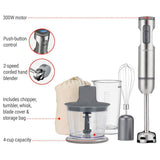 SmartStick 2-Speed Corded Hand Blender with Chopper & Whisk Attachments, Stainless Steel I7C3 - product image 5