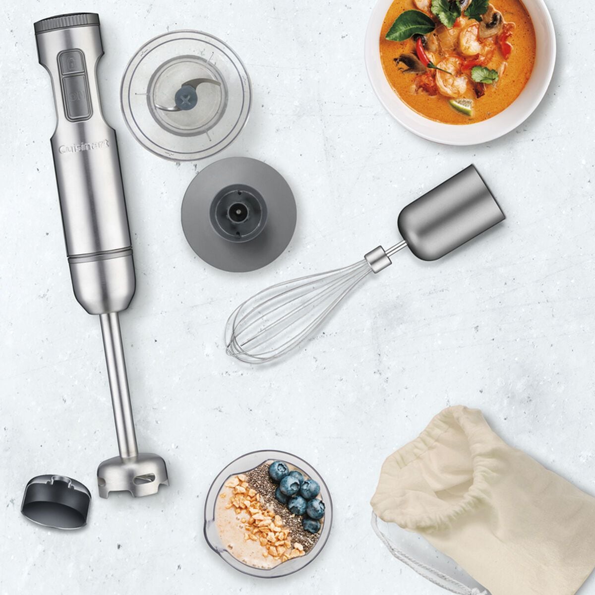 SmartStick 2-Speed Corded Hand Blender with Chopper & Whisk Attachments, Stainless Steel I7C3 - product image 6