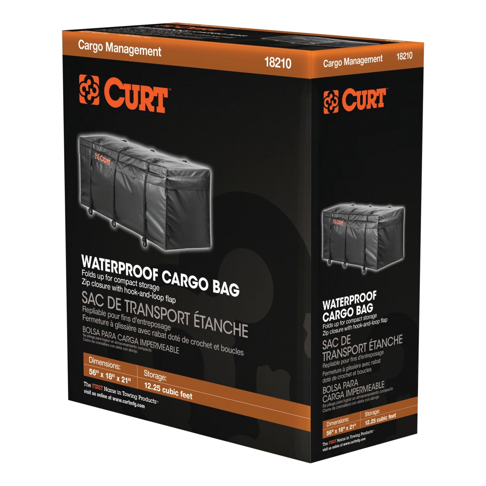 18210 Weather-Resistant Vinyl Roof Top Cargo Bag, Black, 56 x 18 x 21-in Z5E4 - product image 2