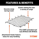 18219 Elastic Cargo Net with Hooks for Extended Roof Basket, 64 x 36-in I8Z3 - product image 6